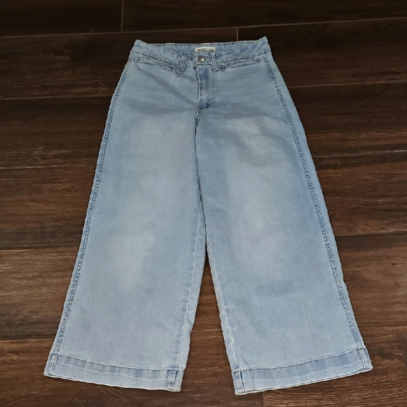 Oat New York Denim - Women's OAT NEW YORK Light Blue Wide-Leg Jeans SZ 26 SZ 2